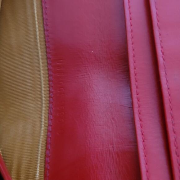 GUCCI Bifold Leather Wallet Long Bifold Red Large Card Bill Designer Horseshoe - Picture 5 of 13